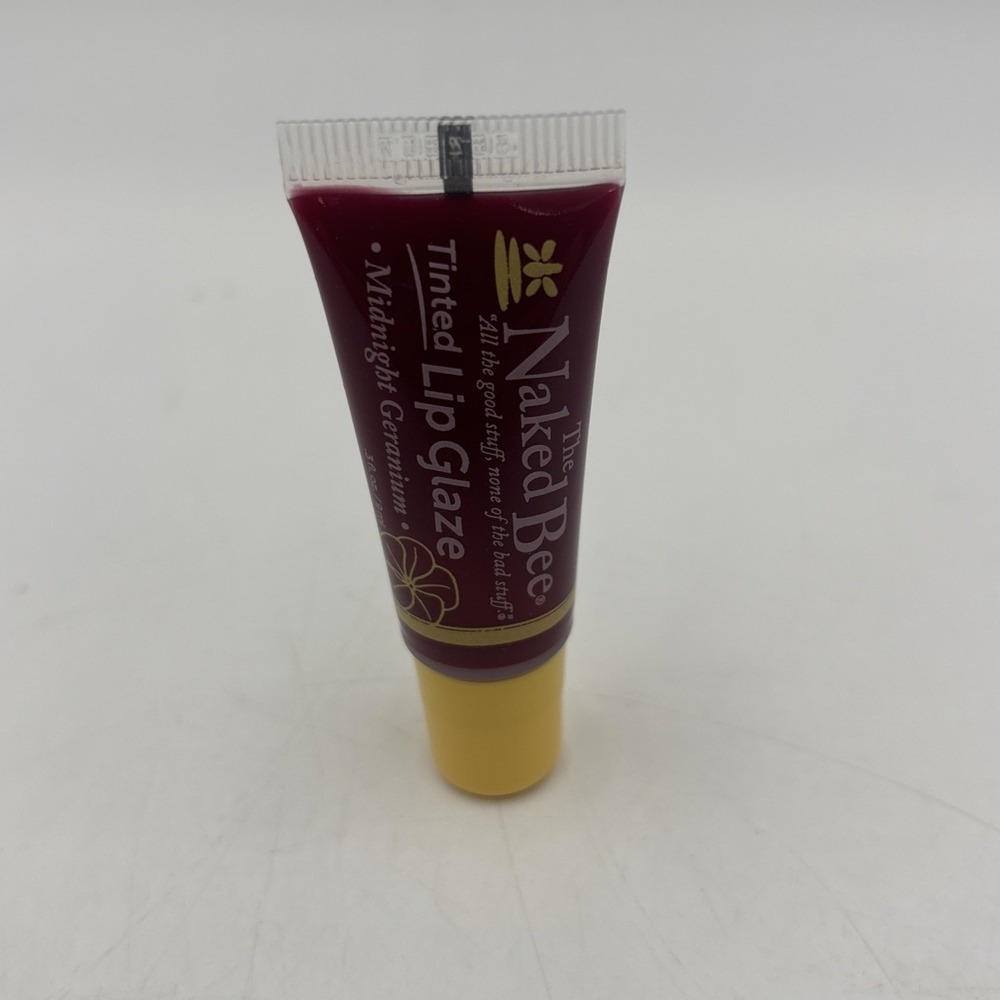 THE NAKED BEE MIDNIGHT GERANIUM TINTED LIP GLAZE-BRAND NEW- PRETTY COLOR!!!